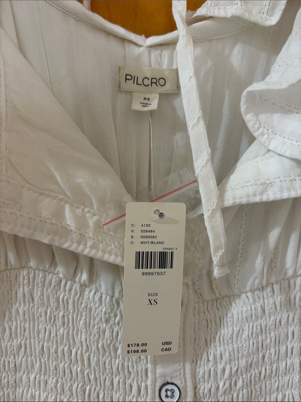 Pilcro White Ruffled Button-Front Maxi Dress - Picture 2 of 6
